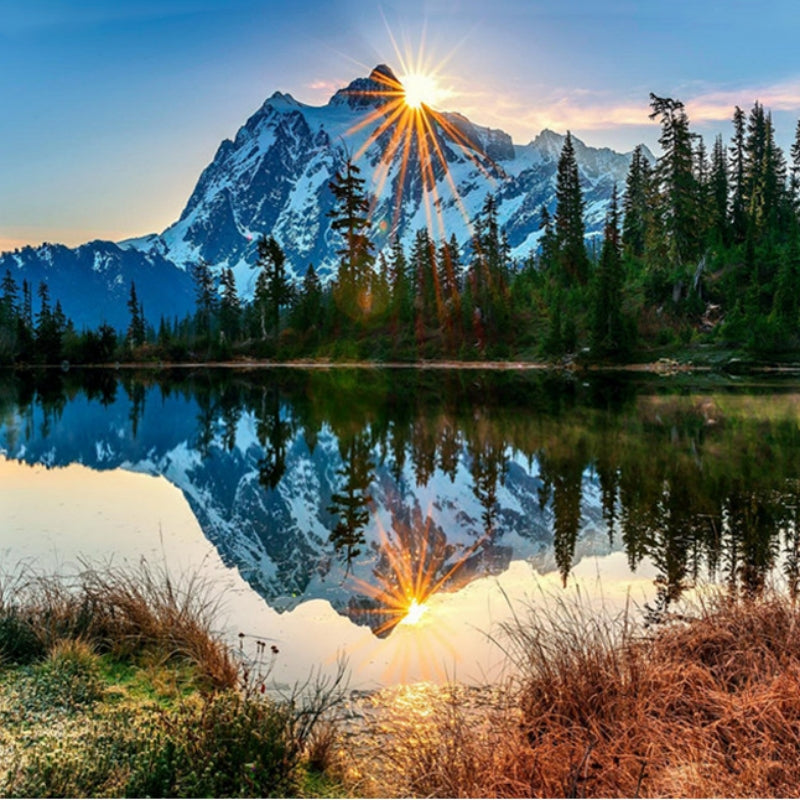 Snow Mountain DIY Painting By Numbers Kits Landscape Paint On Canvas Painting Calligraphy Home Deco