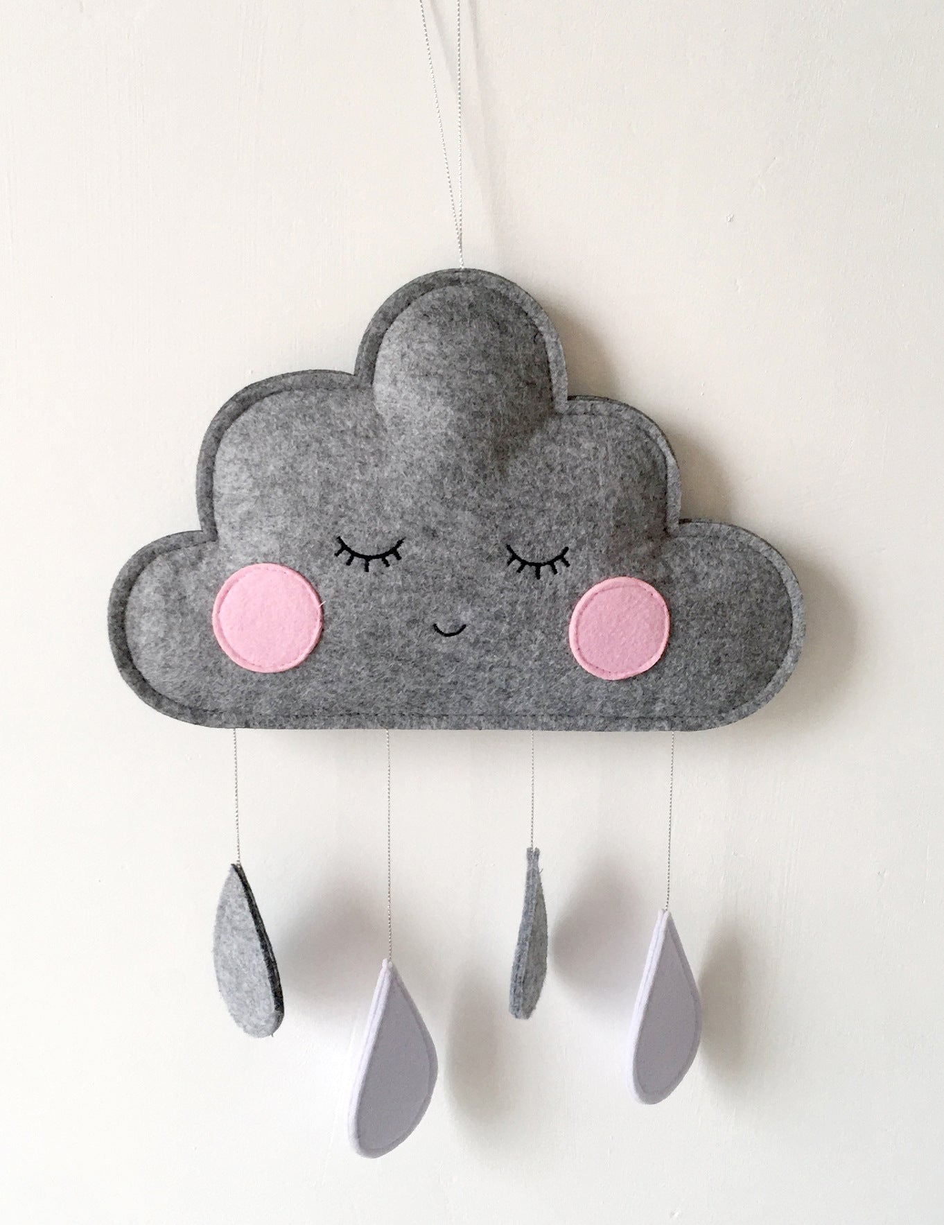 Clouds Felt Raindrops Pendant Children's Room Home Decoration