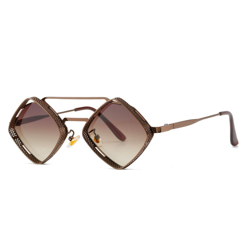 Vintage New Punk Diamond Small Frame Sunglasses